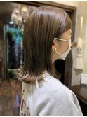ワイドバング×切りっぱなしロブ