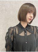 ショコラアッシュヘルシースタイルふんわりカールくびれヘア小顔