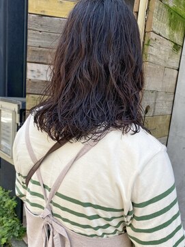 コフィー バイ メルト 吉祥寺(cofy by melt) 【三ツ井純】ほつれパーマ 無造作 アッシュベージュカラー