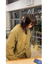 ユー(yew)&nbsp;透けるblack colorにぷつっとbob