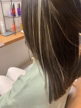 リアン 大森店(Rian) つやつやハイライトカラー×30代セミロングヘア