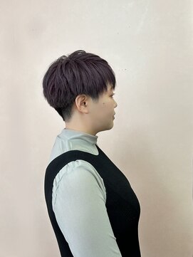 ラクーン バイ 朝日理容室(RacCoON by 朝日理容室) 大人っぽ赤紫