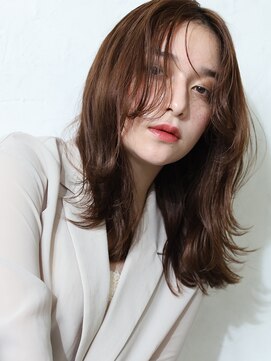 アース クロスガーデン川崎店(HAIR&MAKE EARTH) ニュアンスセンターパートロング