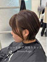 マーシュ 梅田(marshu)&nbsp;吉岡Style/顔周りカット/ショートボブ/ brown beige
