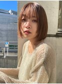 顔型別ヘアスタイル特集/チェリーブラウン/ボブカット