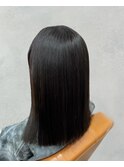 ナチュラル縮毛矯正×ファッションカラーで就活仕様の暗髪