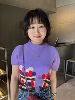 アンフェインド02(UNFEIGNED 02)&nbsp;黒髪カタログ/クラゲヘアー/ニュアンスボブ/パーマ/小顔/伏見/栄