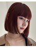 【透明感UP！】カット+ブリーチなしダブルカラー+トリートメント ￥24000→
