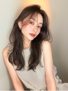 ラベストクズハ(LOVEST KUZUHA) フェイスレイヤー/レイヤーカット/韓国風ヘア/ハッシュカット