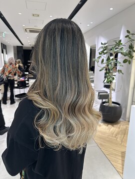 ステア ケース(stair case) 地毛残し バレイヤージュ ミルクティー系