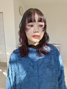 オン キャナルシティ博多前店(on) 【哉汰】ブリーチ無しデザインカラー/ボルドールビー20代