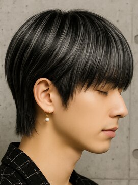 トゥルートラスト オムオム 甲府和戸(True Trust HOMME HOMME) メンズ おしゃれな大人のラウンドマッシュショート×ハイライト