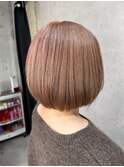 黒髪クラゲヘアーオリーブグレー小顔ココアベージュ