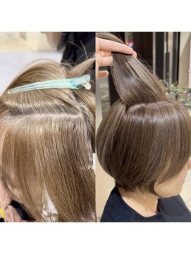 白髪ぼかし/脱白髪染め/白髪ぼかしハイライト/ハイライト