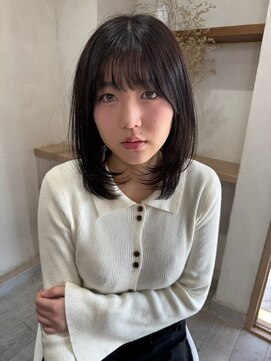 クラゲヘアー/小顔/ココアベージュ/オリーブグレー/大人レイヤー