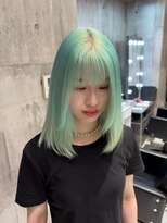 ワンズクロエ 原宿店(ONE's Chloe)&nbsp;ミディアムレイヤーカット似合わせカットダークアッシュ着物原宿