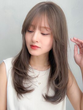 アグノス 青山(Agnos) ワンホンレイヤーカットデジタルパーマミルクティーブロンド