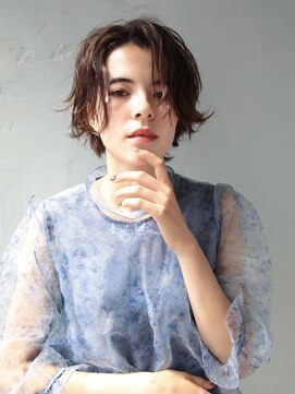 ネオリーブエム(Neolive em;) 格好いいショートボブウルフ☆似合わせカット　ウェーブパーマ