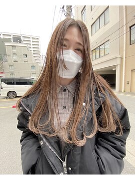 ムジーク(Musiiik) エーラインロングとケアカラーでツヤツヤベージュカラー