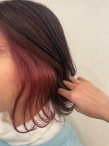 エンレイ(enRei)&nbsp;切りっぱなし外ハネボブCカールインナーカラーピンクラベンダー