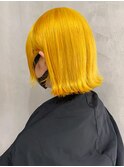 イエローボブ_チェリーブラウンフェミニンロング_ba363232