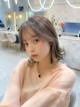 シーシンジュク 新宿南口(Sea shinjuku) 大人ガーリー/前髪/顔周りレイヤー×ブリーチなし韓国ヘア[新宿]