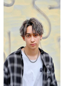 ビカムメンズヘアー 栄店(become men's hair) 2way波巻きスパイラルパーマセンターパート刈り上げマッシュ