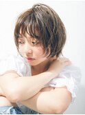大人かわいい小顔ひし形マッシュショートボブ黒髪渋谷原宿神宮前