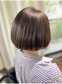 ヘルシースタイルワンレンボブ30代40代50代ブルーグレージュ#145