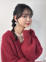 アンニュ(annuy)&nbsp;lannuy_mizuki】 顔まわりカット/ピンクカラー／韓国巻き