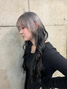ヘアーデザイン アルエ(HAIR×design ARUE) 【RIKI】shadow roots silver×black