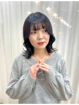 エトネ ヘアーサロン 仙台駅前(eTONe hair salon) medium【ミディアム×外ハネくびれヘア】