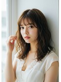 【olino】ミディアムボブ 20代30代 【ダークベージュ】