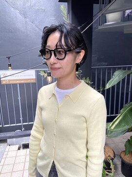 パープル(PURPLE) ハンサムショート/ショートボブ/センターパート