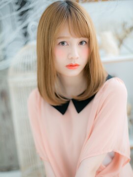 カバーヘア 上尾西口店(COVER HAIR) ハイトーンカラー姫カットレイヤーセミディh4上尾10代20代30代