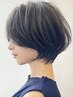 似合わせカット+白髪ぼかしハイライト（表面のみ)