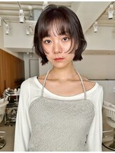 フィルムス 新宿(FILMS) 暗めカラー/レイヤーカット/くすみベージュ/ボブ/新宿