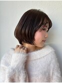 小顔ひし形ショートボブ×絶壁解消/前髪あり大人可愛いp大宮