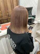 ユイマァル 倉敷(YUIMARL) ブリーチ20代30代40代ピンクベージュカラータッセルボブ