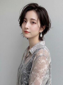 ヘアーメイクパウダー 天王寺寺田町店(Hair make powder) 大人可愛い20代30代40代小顔ウルフレイヤーボブグレージュ