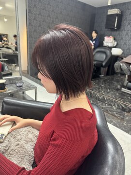 ザ アクネ 岡崎竜美丘店(THE ACNE) ♪ピンクラベンダー_ピンクベージュ_ボブ