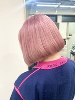 ユウル 横浜(juhl.)&nbsp;ペールピンクカラーブリーチダブルカラーハイトーンボブ/横浜駅