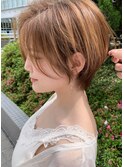 顔まわりの質感で横顔美人ショートに☆