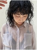 根元からパーマ×ボブ×オン眉