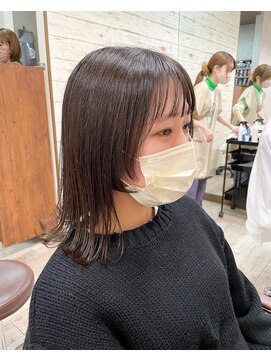 ミニム ヘアー(minim hair) 【minim×岩田】顔周りウルフ×グレージュ