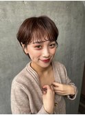 【矢後あやこ】大人かわいいショートマッシュ/耳かけショート
