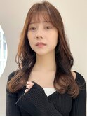 黒髪クラゲヘアーオリーブグレー小顔ココアベージュ