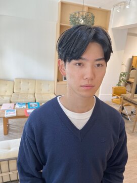 モーブ 代官山(mauve) ブルーブラック×コンマセンターパート