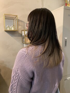 アンジェリカ 近鉄奈良店(ANGELICA) インナーホワイトベージュ×ロングウルフ