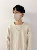 黒髪ウエットマッシュショート